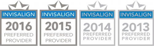 invisalign badges from 2013-2016